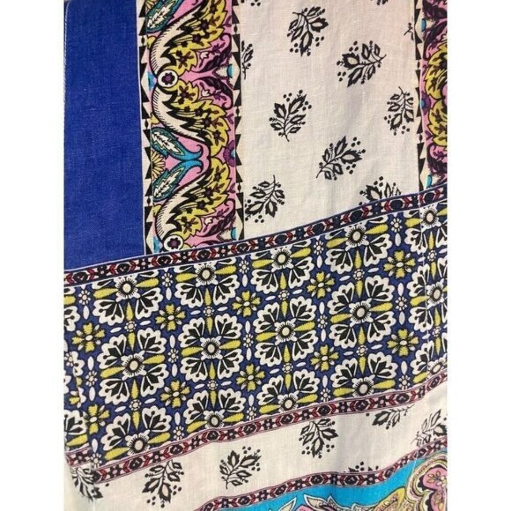 Chico's Patchwork Linen Duster Jacket 1 Medium - image 5